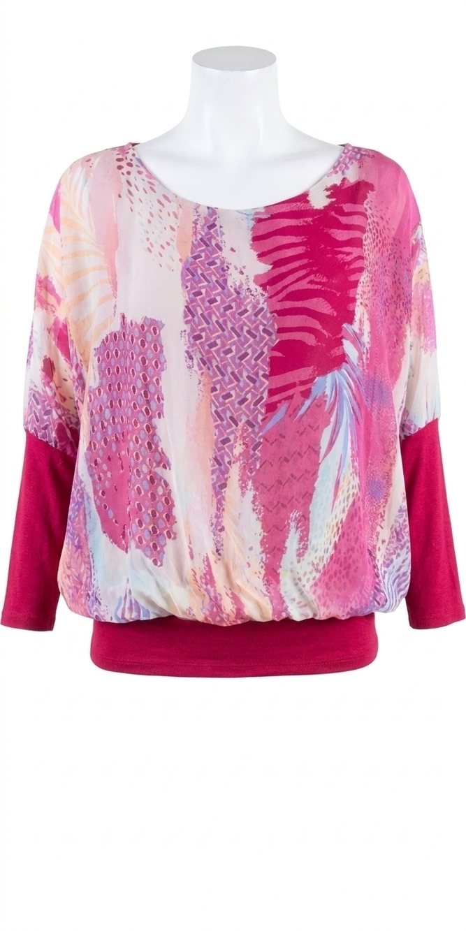 NEW GIGI MODA daphna serra blouse in burgundy